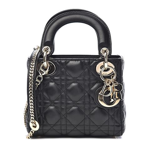 mini lady dior lambskin.